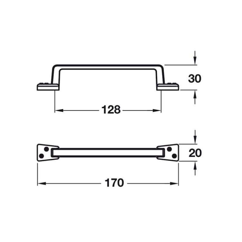 Tay nắm tủ cổ điển Hafele 107.03.915 (màu pewter cổ)